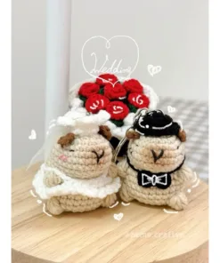 Móc khoá len Capybara Wedding Couple (Cô dâu, chú rể) 🤵🏻💍👰🏻‍♀️