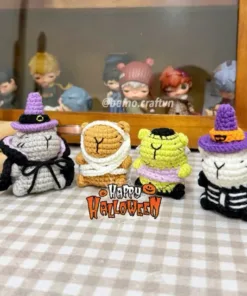 Móc khoá len Capybara Halloween 👻🎃