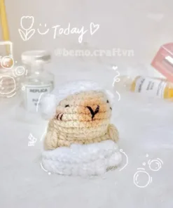 Móc khoá len Capybara Quấn Khăn Tắm 🛁